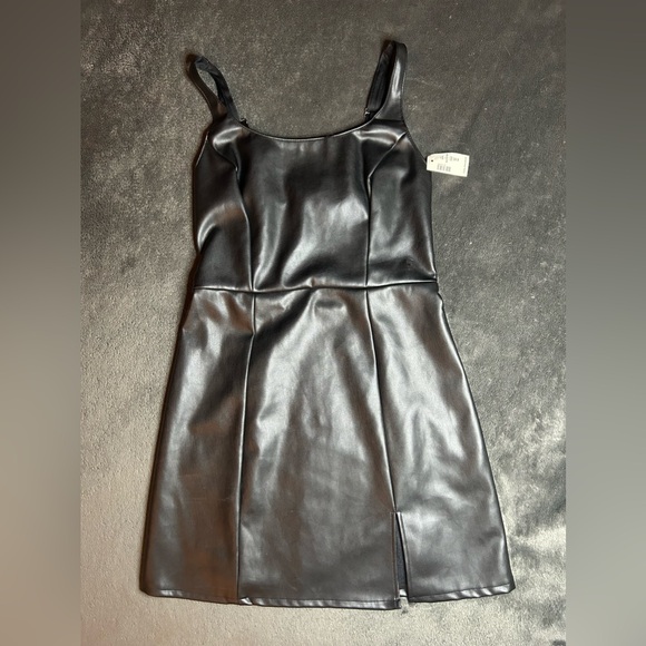 Aeropostale Dresses & Skirts - NWT Aeropostale Size M Black Faux Leather Mini Dress